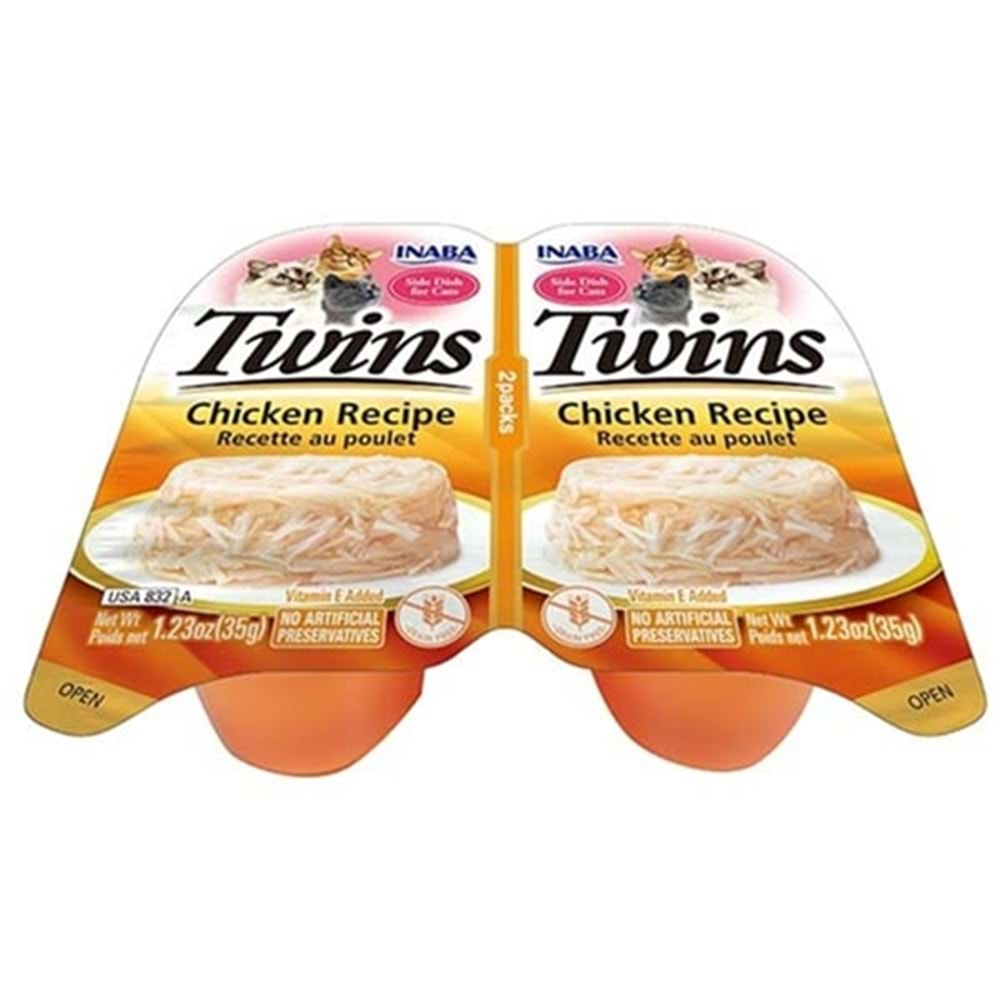 INABA Twins Jöle İçinde Tavuklu Kedi Konservesi 35gr (2'li)