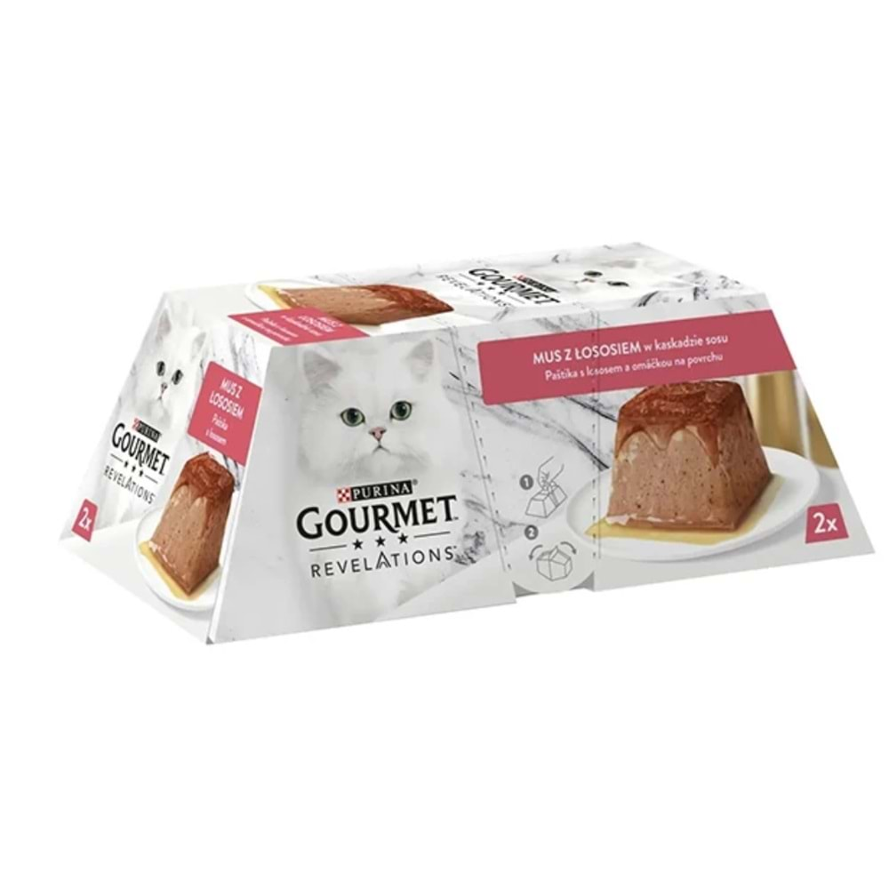 Purina Gourmet Revelations Somon Balıklı Kedi Yaş Maması 2x57gr