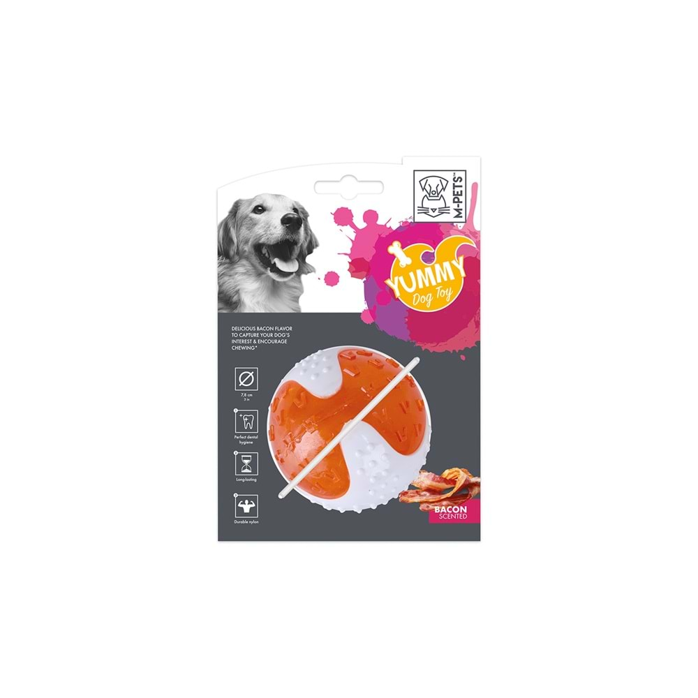 M-PETS YUMMY BALL ET AROMALI KAUÇUK KÖPEK OYUNCAĞI