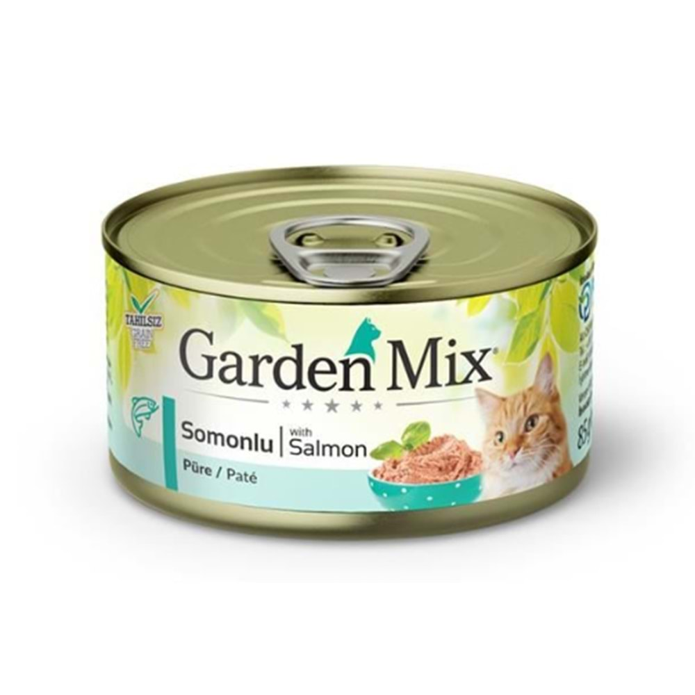 Gardenmix Kıyılmış Somonlu Tahılsız Konserve Kedi Maması 85g