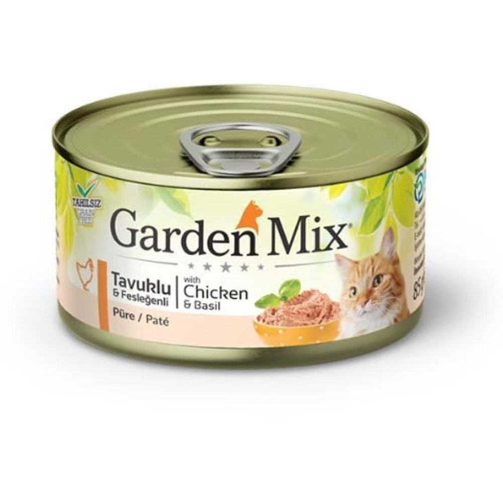 Gardenmix Kıyılmış Tavuklu Tahılsız Konserve Kedi Maması 85g