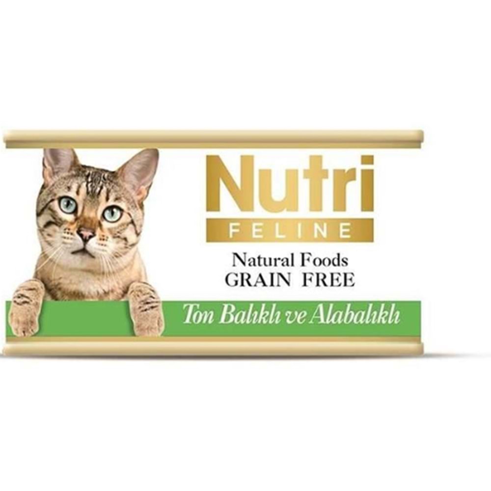 Nutri Feline Ton ve Alabalıklı Tahılsız Yetişkin Kedi Konservesi 85gr