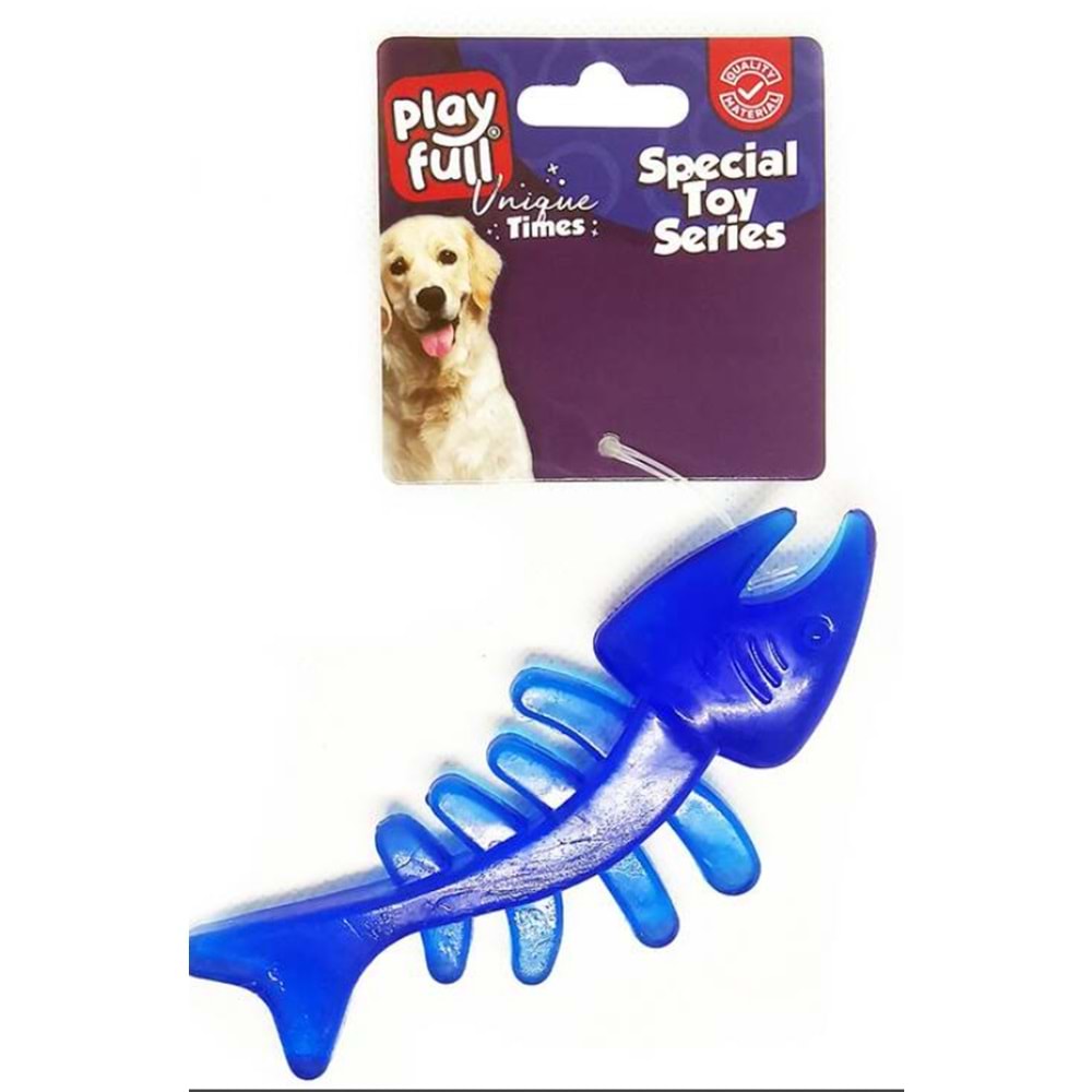 Playfull Balık Kılçığı Şeklinde Plastik Köpek Oyuncağı 13x5 Cm