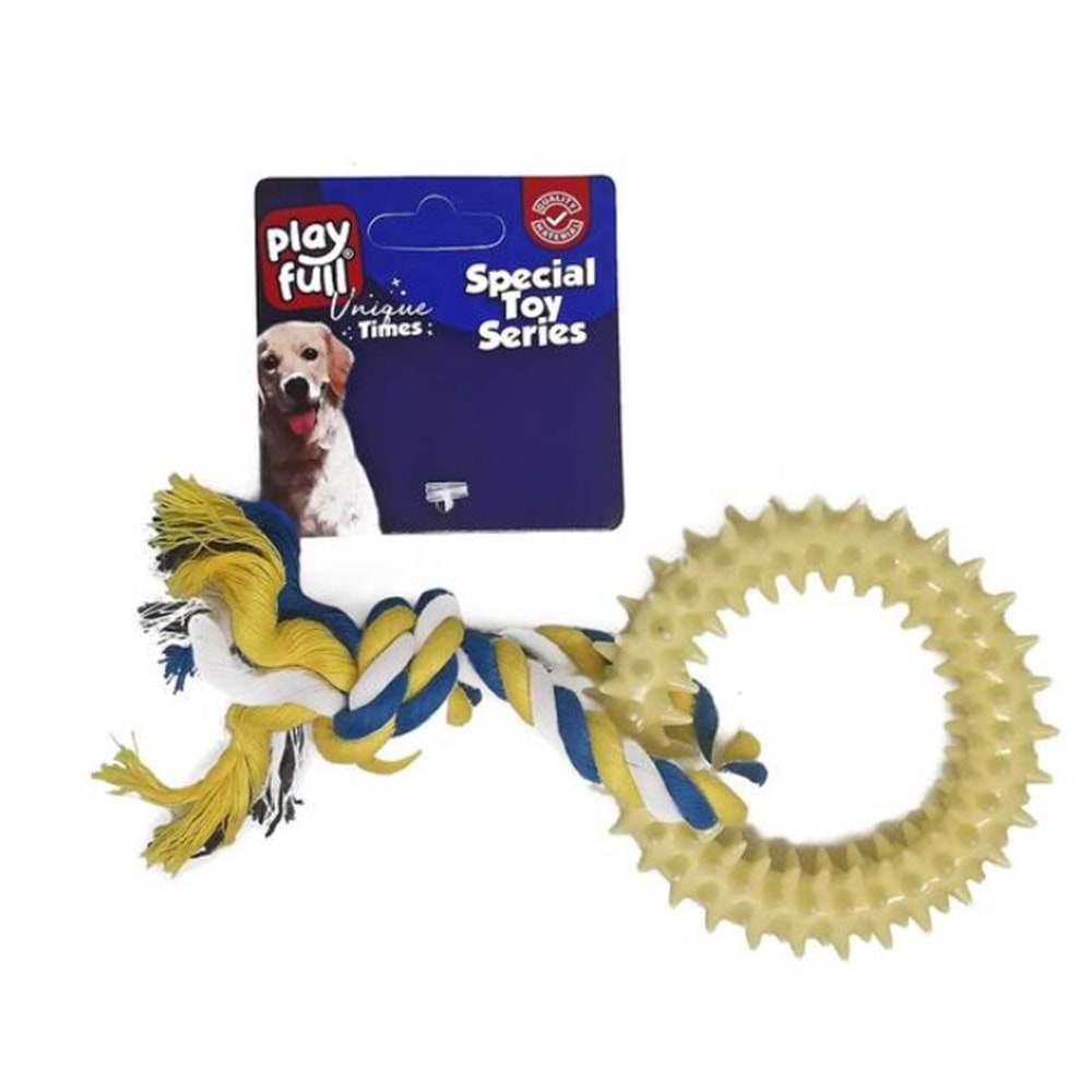 Playfull Plastik ve İpli Köpek Oyuncağı 18 Cm