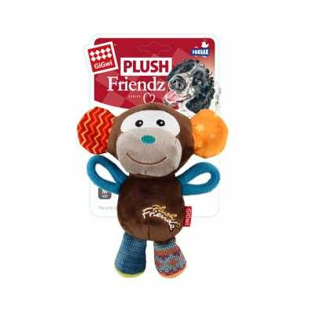 Gigwi Plush Friendz Sesli Maymun Peluş Köpek Oyuncağı