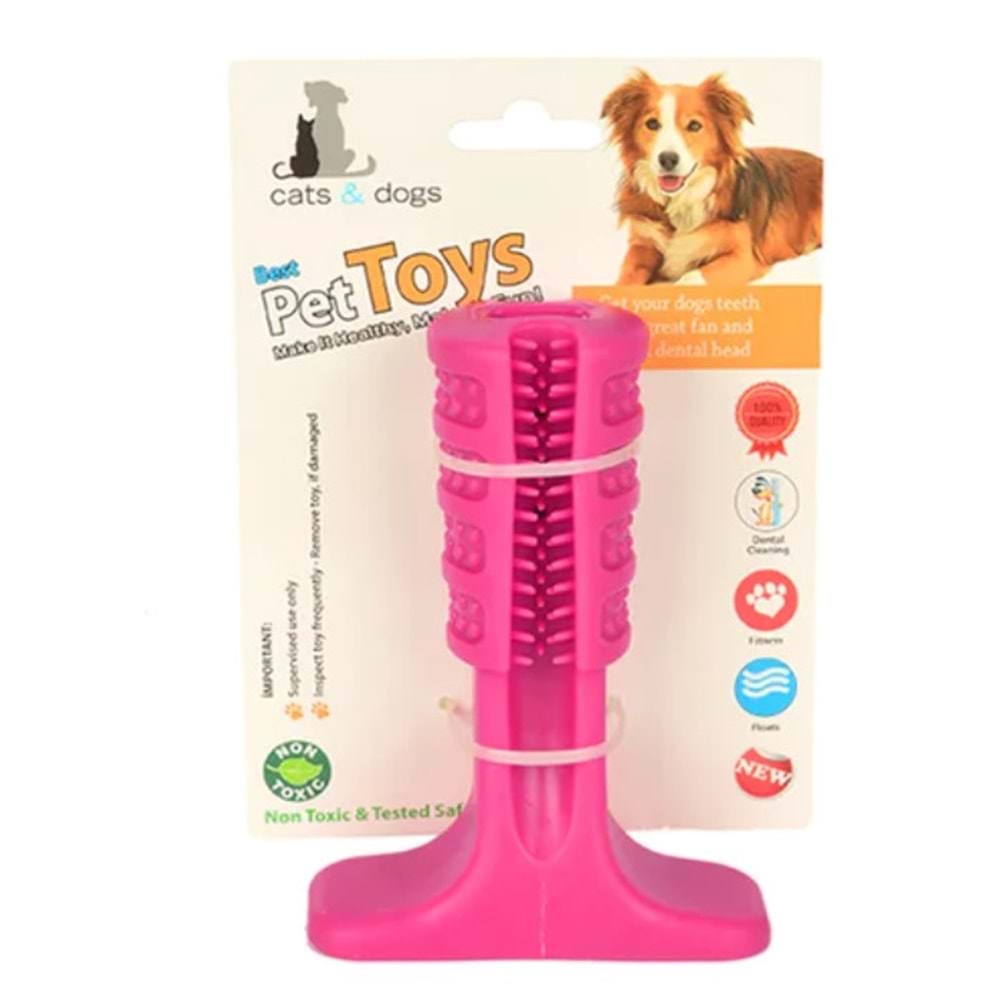 Flip Köpekler için Plastik Diş Kaşıma Oyuncağı 10cm [S] (Karışık Renkli)