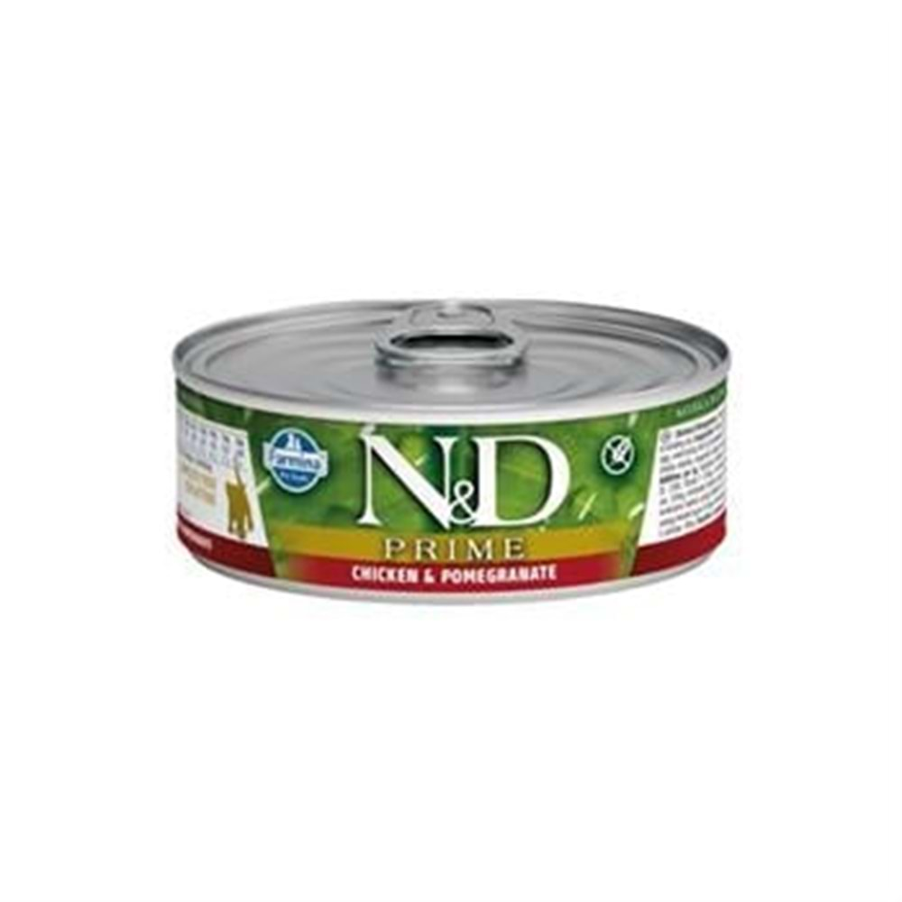 N&D Prime Kedi Konserve Tavuk & Nar Kitten Yavru Kedi Maması 70 Gr