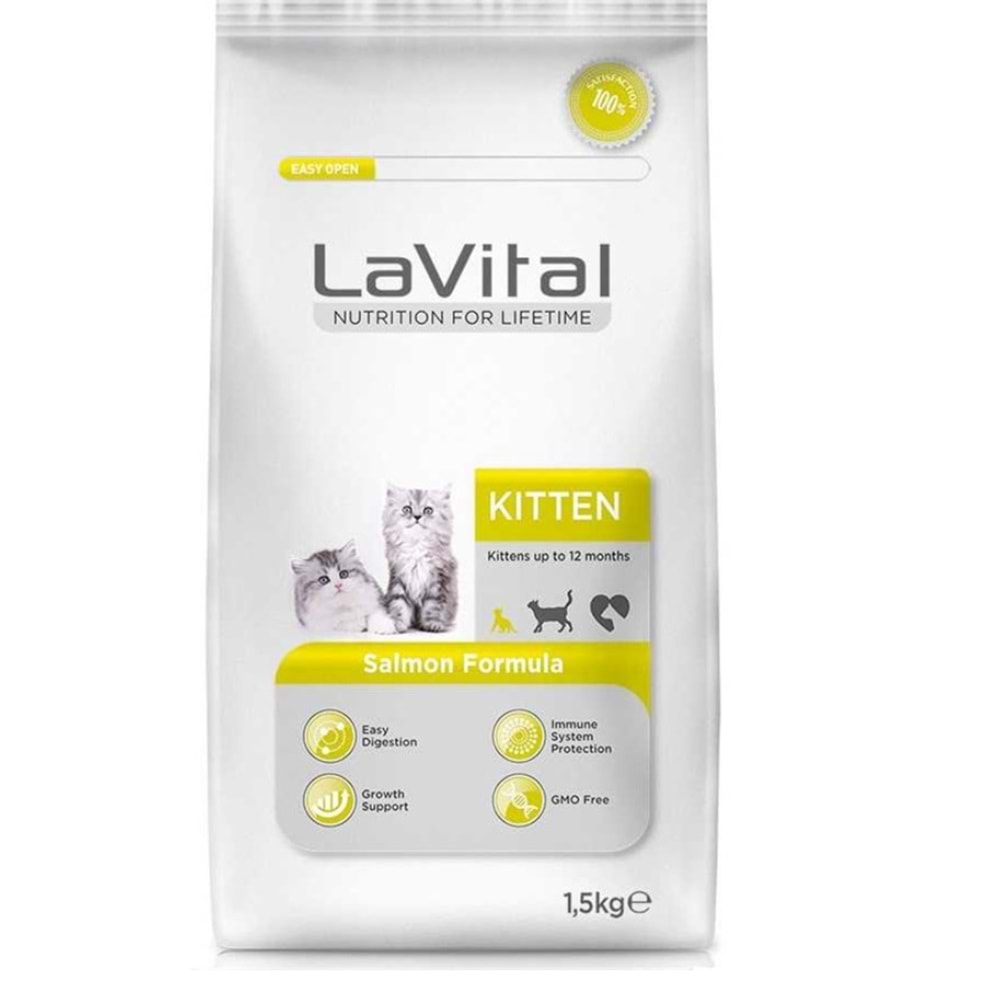 LaVital Kitten Yavru Somonlu Kedi Maması 1,5Kg