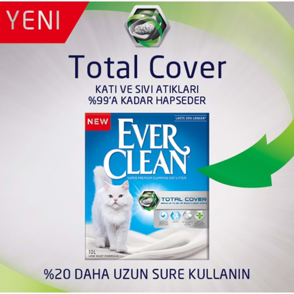 Ever Clean Total Cover Kedi Kumu 10 Lt