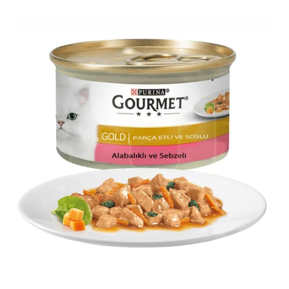 Purina Gourmet Gold Alabalık Ve Sebzeli Kedi Konservesi 85 gr