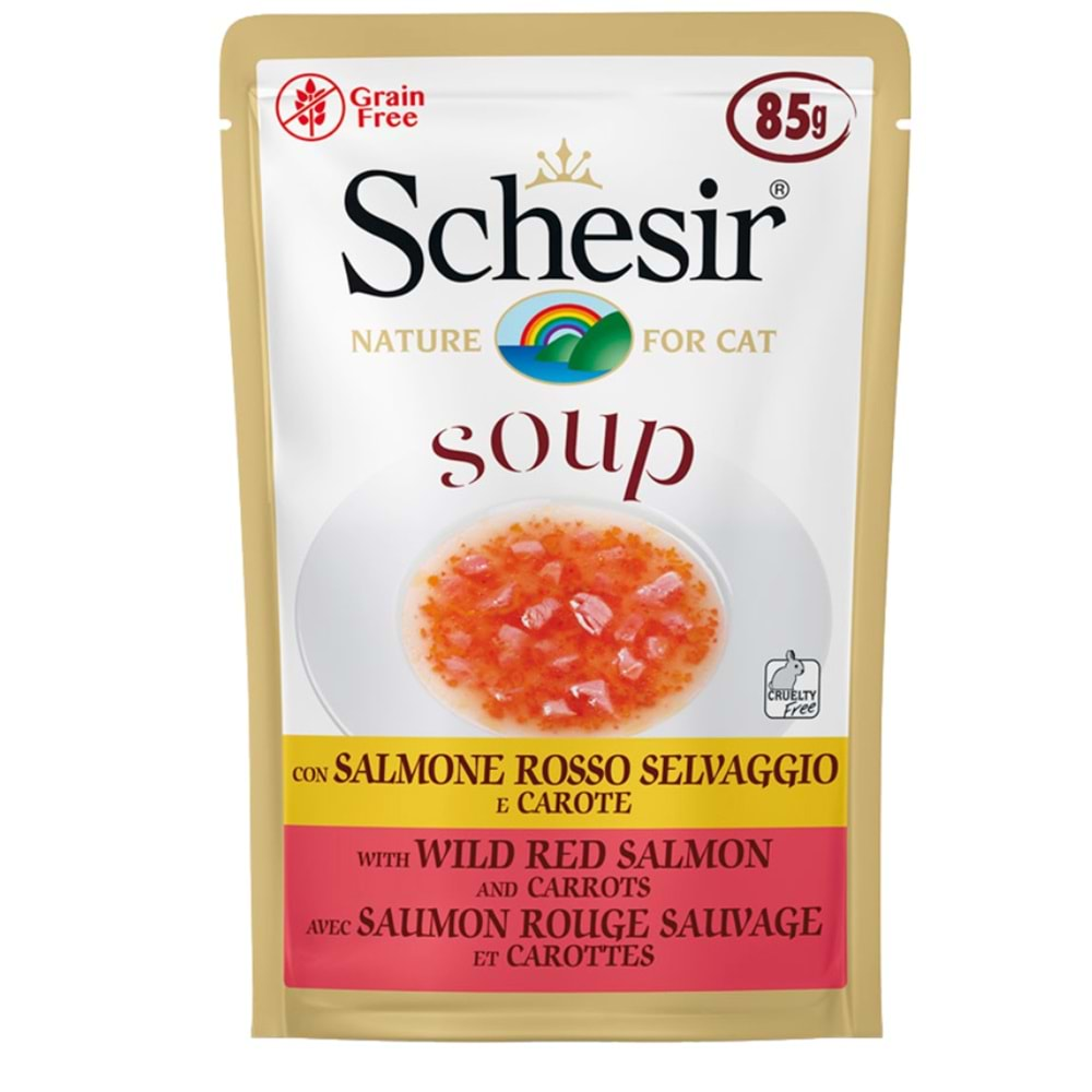 Schesir Kedi Çorbası Somon Balıklı Havuçlu Tahılsız 85 gr