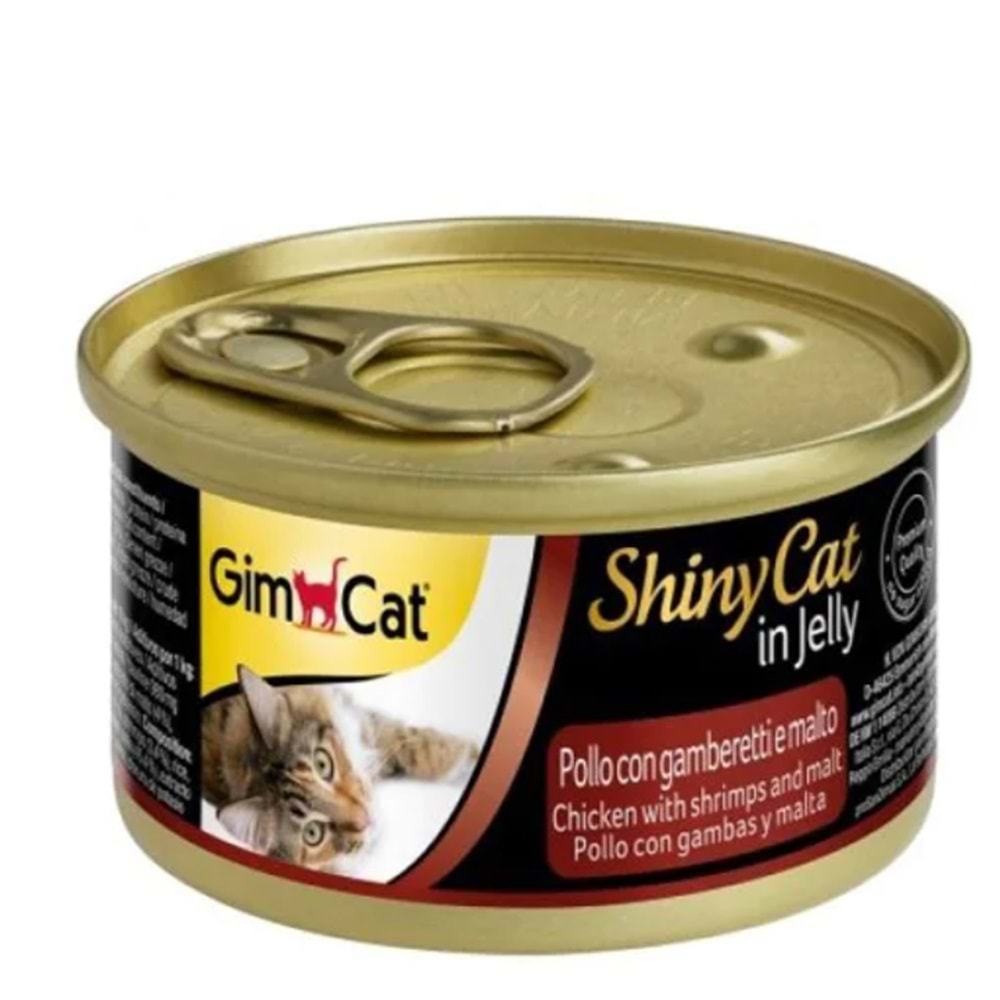 Gimcat Shinycat Malt Özlü Tavuklu ve Karidesli Kedi Konservesi 70gr