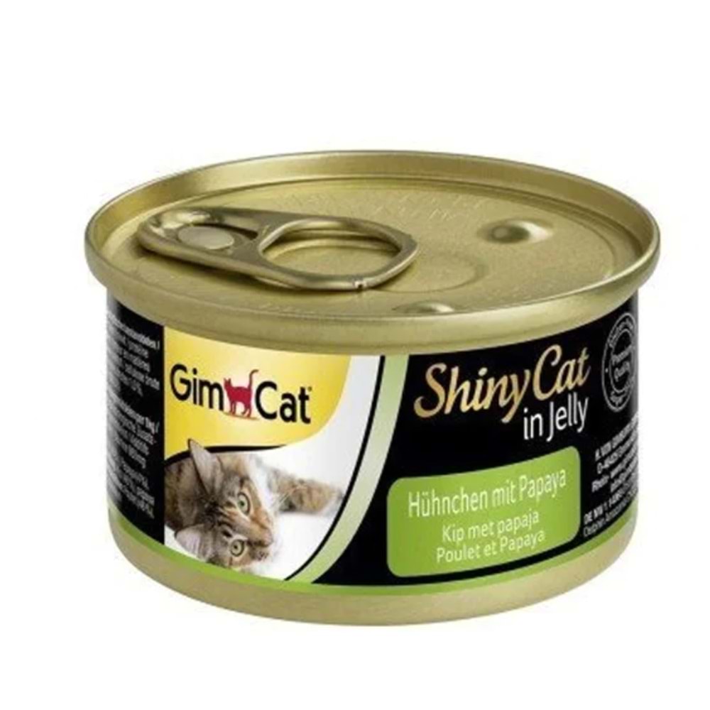 Gimcat Shinycat Tavuklu ve Papayalı Yetişkin Kedi Konservesi 70gr