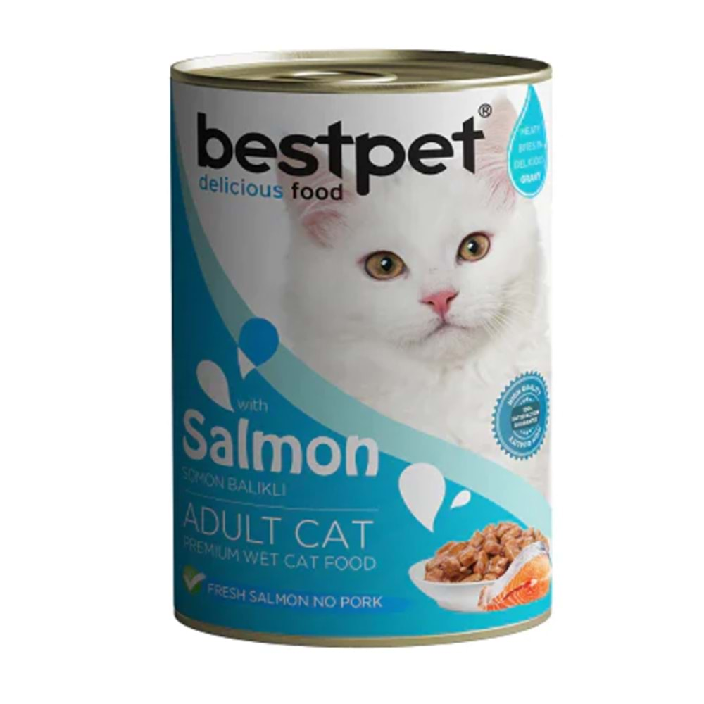 BestPet Somonlu Yetişkin Kedi Konservesi 400gr