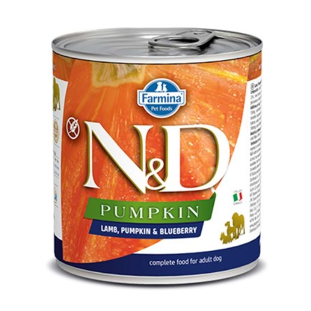 ND Pumpkin Balkabaklı Kuzulu Yetişkin Köpek Konservesi 285 Gr