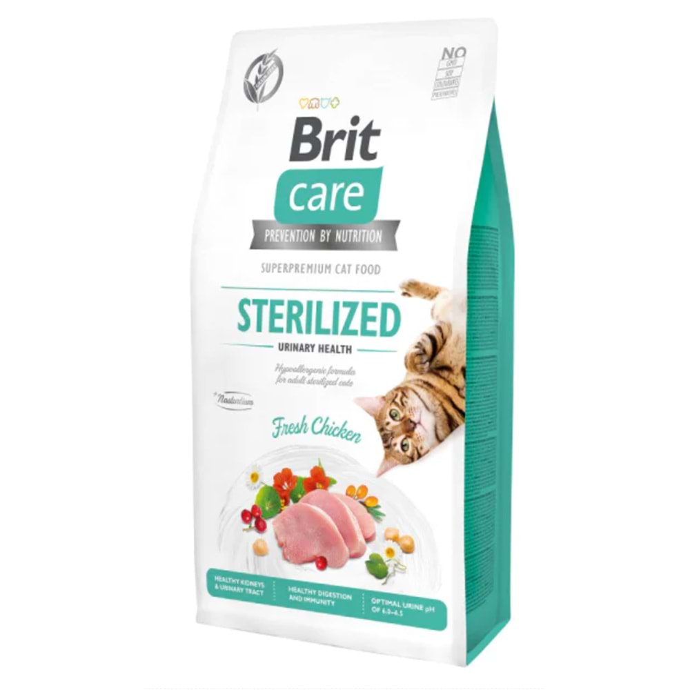 Brit Care Hypo-Allergenic Üriner Sistem Sağlığı için Tahılsız Kısırlaştırılmış Kedi Maması 7kg