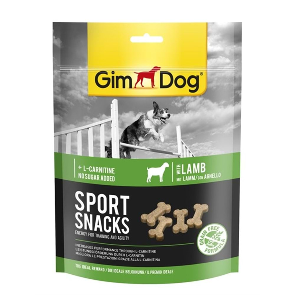 GimDog Sportsnacks Kuzulu L-Carnitinli Tahılsız Köpek Ödülü 150gr