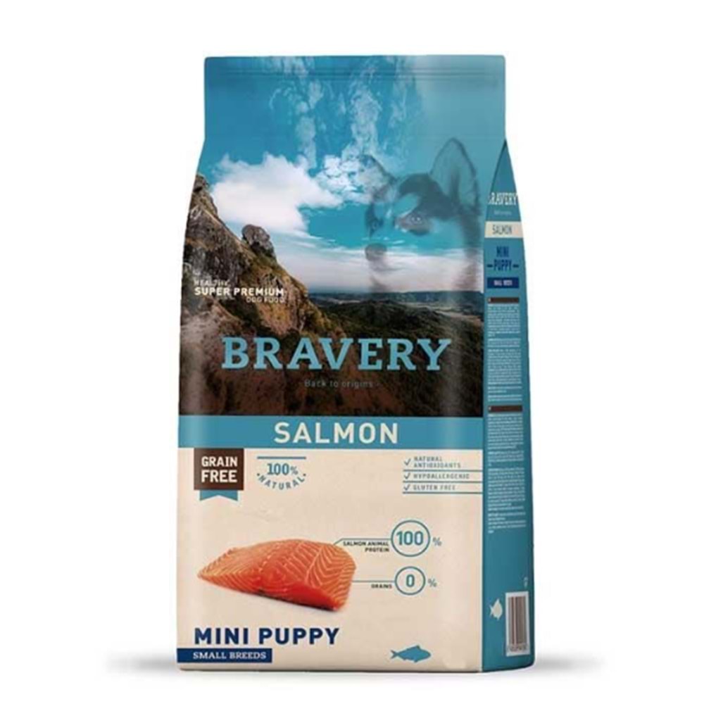 Bravery Puppy Mini Somon Tahılsız Yavru Köpek Maması 2kg