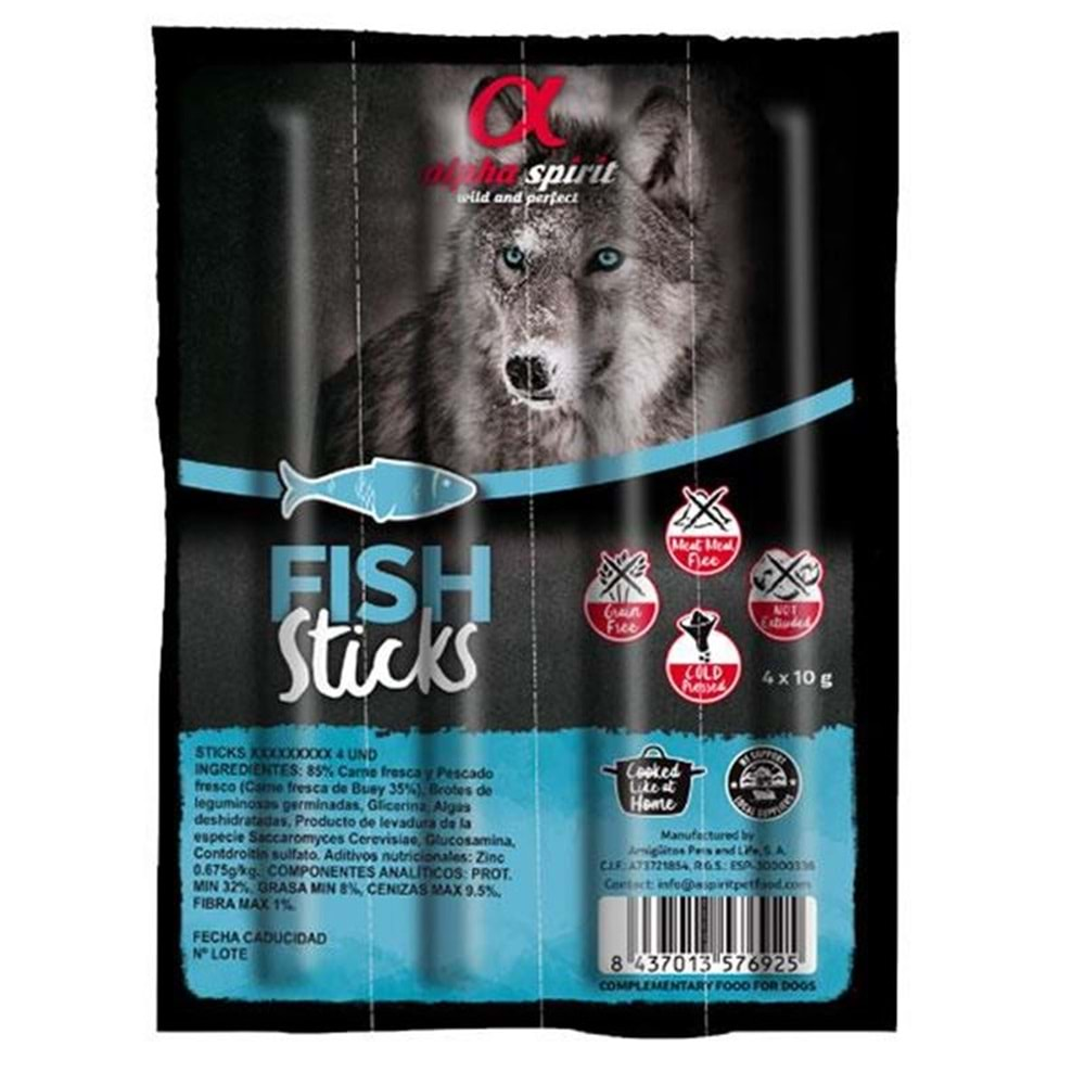 Alpha Spirit Balıklı Sticks Köpek Ödülü 10 Gr 4 LU