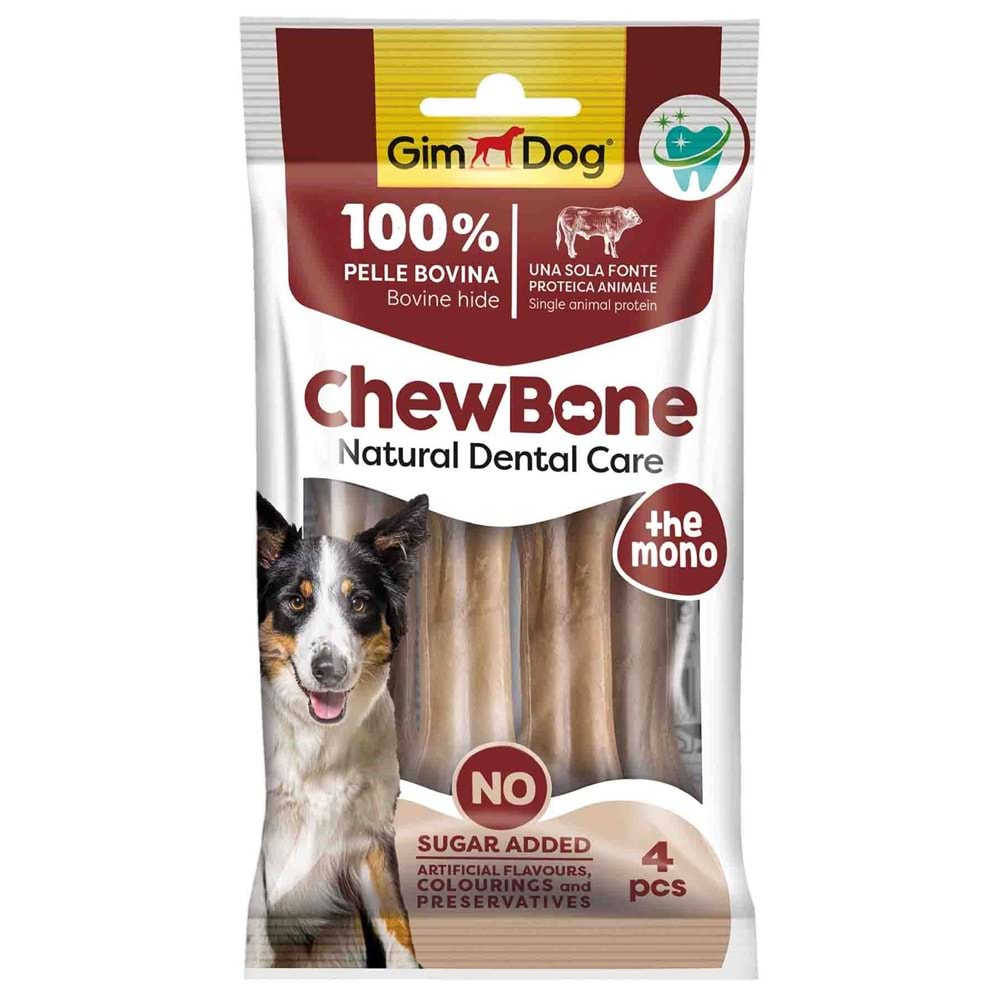 GimDog Chew Bones Press Naturel Köpek Çiğneme Kemiği 80gr