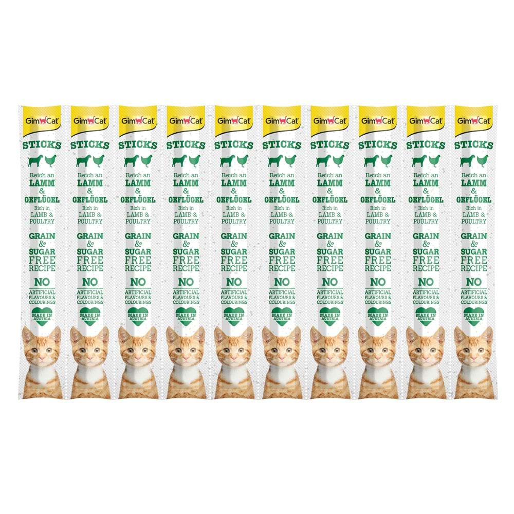 GimCat Sticks Kuzu etli Tavuklu Ödül Çubukları 50 gr - 10lu