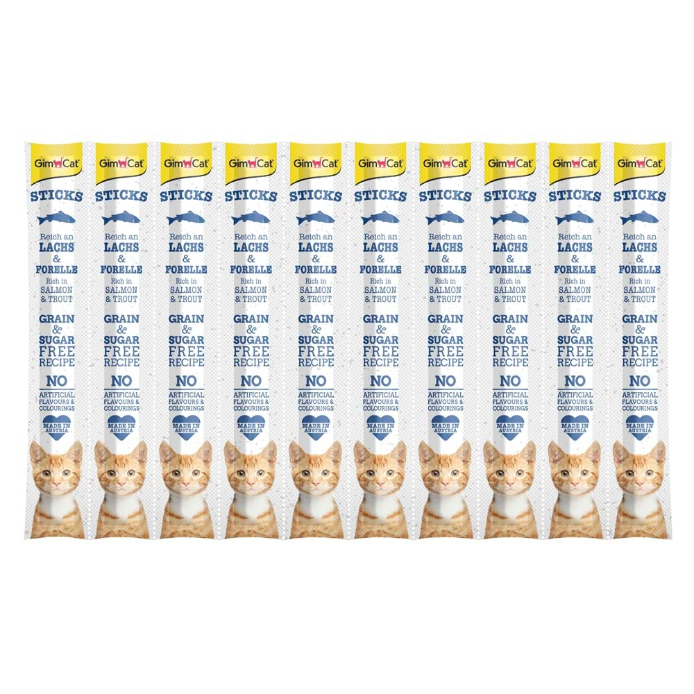 GimCat Sticks Somon & Alabalıklı Ödül Çubukları 50 gr - 10lu