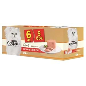 Gourmet Gold Kıyılmış Sığır Etli Kedi Konservesi 85gr (6 AL 5 ÖDE)