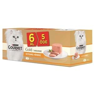 Gourmet Gold Kıyılmış Hindili Kedi Konservesi 85gr (6 AL 5 ÖDE)