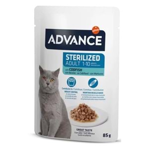 Advance Sos İçinde Balıklı Kısırlaştırılmış Yetişkin Kedi Konservesi 85gr