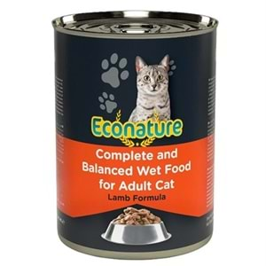 Econature Kuzu Etli Yetişkin Konserve Kedi Maması 400 Gr