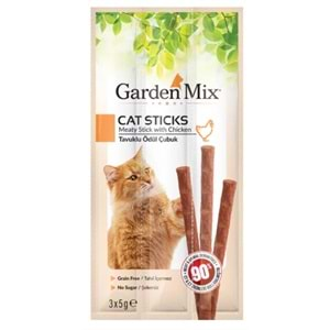 Garden Mix Tavuklu Tahılsız Kedi Ödül Çubuğu 15gr (3'lü)