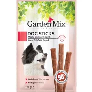 Garden Mix Kuzu Etli Tahılsız Köpek Ödül Çubuğu 33gr (3'lü)