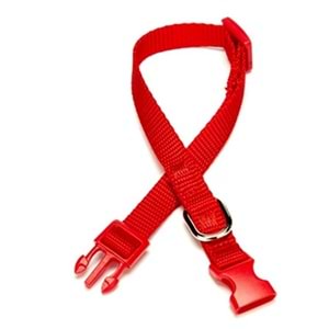 Doggie Ayarlanabilir Özellikli Dokumadan El Yapımı Köpek Boyun Tasması 2x30-45cm - Red