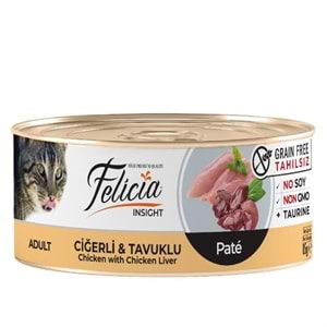 Felicia Kıyılmış Tavuklu ve Ciğerli Yetişkin Kedi Konservesi 85gr