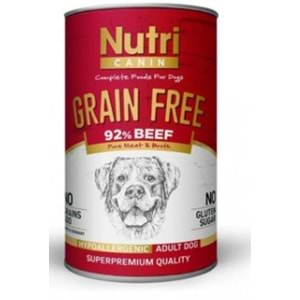 Nutri Canin Tahılsız Biftekli Köpek Konservesi 400 Gr