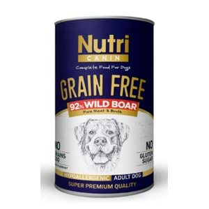 Nutri Canin Hypo-Allergenic Yaban Domuzlu Tahılsız Yetişkin Köpek Konservesi 400gr