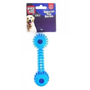 Playfull Dumbell Şeklinde Tırtıklı Köpek Oyuncağı 12x3,5 Cm