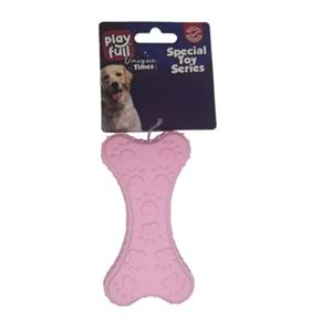 Playfull Kemik ŞeklindeTırtıklı Plastik Köpek Oyuncağı 10x5,5 Cm