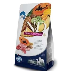 N&D Tropical Selection Kuzu Etli ve Tropikal Meyveli Orta ve Büyük Irk Yetişkin Köpek Maması 2kg