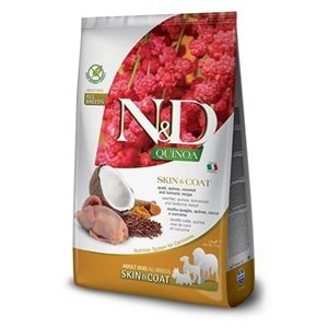 N&D Quinoa Skin Coat Deri Tüy Sağlığı Destekleyici Bıldırcın Yetişkin Köpek Maması 2.5 Kg