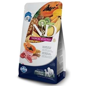 N&D Tropical Selection Kuzu Etli ve Tropikal Meyveli Orta ve Büyük Irk Yetişkin Köpek Maması 10kg
