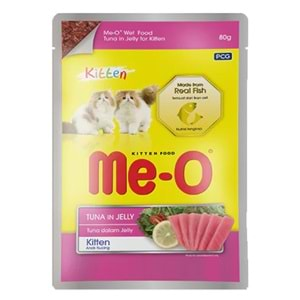 ME-O Jöle İçinde Pouch Ton Balıklı Yavru Kedi Konservesi 80gr