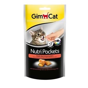 Gimcat Nutripockets Somon Balıklı Omega 3 ve Omega 6 Kedi Tableti 60gr