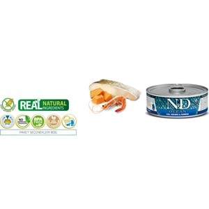 ND Ton Balığı Morina Balığı Karides Balkabağı Yavru Yaş Kedi Maması 80 Gr