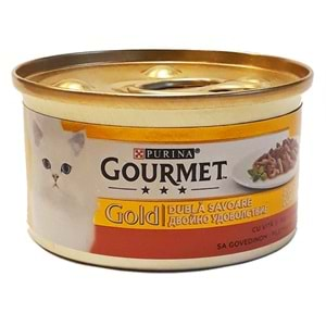 Purina Gourmet Gold Sığır Etli Ve Tavuklu Kedi Konservesi 85 gr