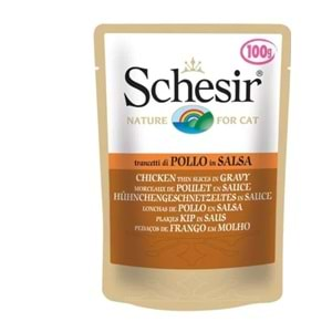 Schesir Pouch Kıyılmış Tavuklu Kedi Konservesi 100 Gr