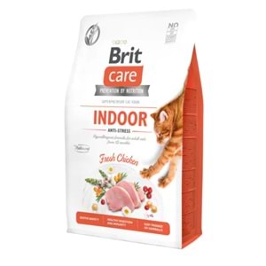 Brit Care Indoor Hypo-Allergenic Stres Azaltıcı Ev Kedileri için Tahılsız Yetişkin Kedi Maması 2kg