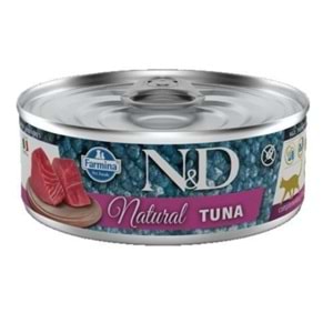 N&D Natural Tuna Balıklı Yetişkin Kedi Konservesi 80 Gr