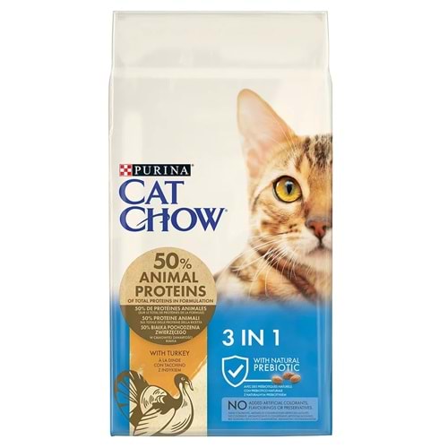 Cat Chow 3IN1 Hindili Yetişkin Kedi Maması 15kg