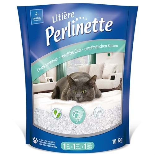Perlinette Cat Adult Sensitive Hassas Kristal Kedi Kumu 15 Kg